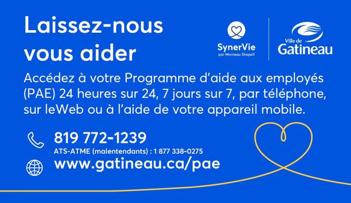 Programme d’aide aux employés (PAE) de la Ville de Gatineau